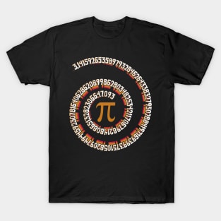 Pi Day 3.14 Spiral Pi Math Gift For Teachers T-Shirt